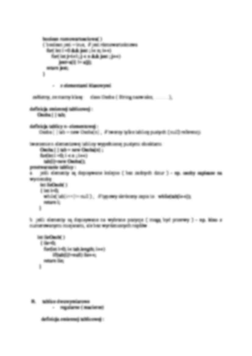 Tablice w Javie-opracowanie - strona 2