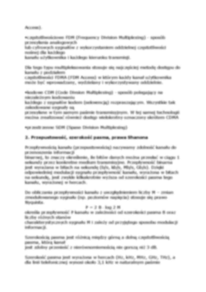 Podstawy transmicji danych-pytania i odpowiedzi - strona 3