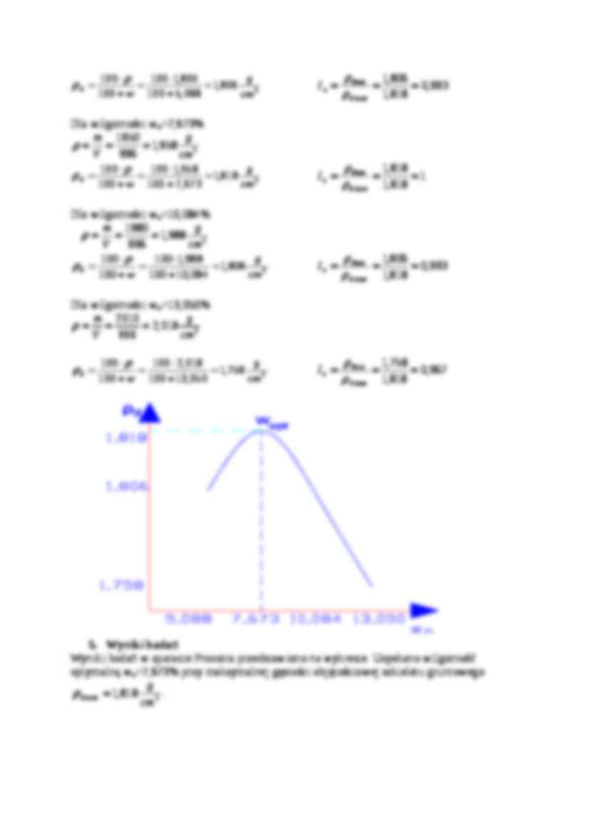Wykład - określenie wskaźnika zagęszczalności i wilgotności optymalnej gruntu - strona 3