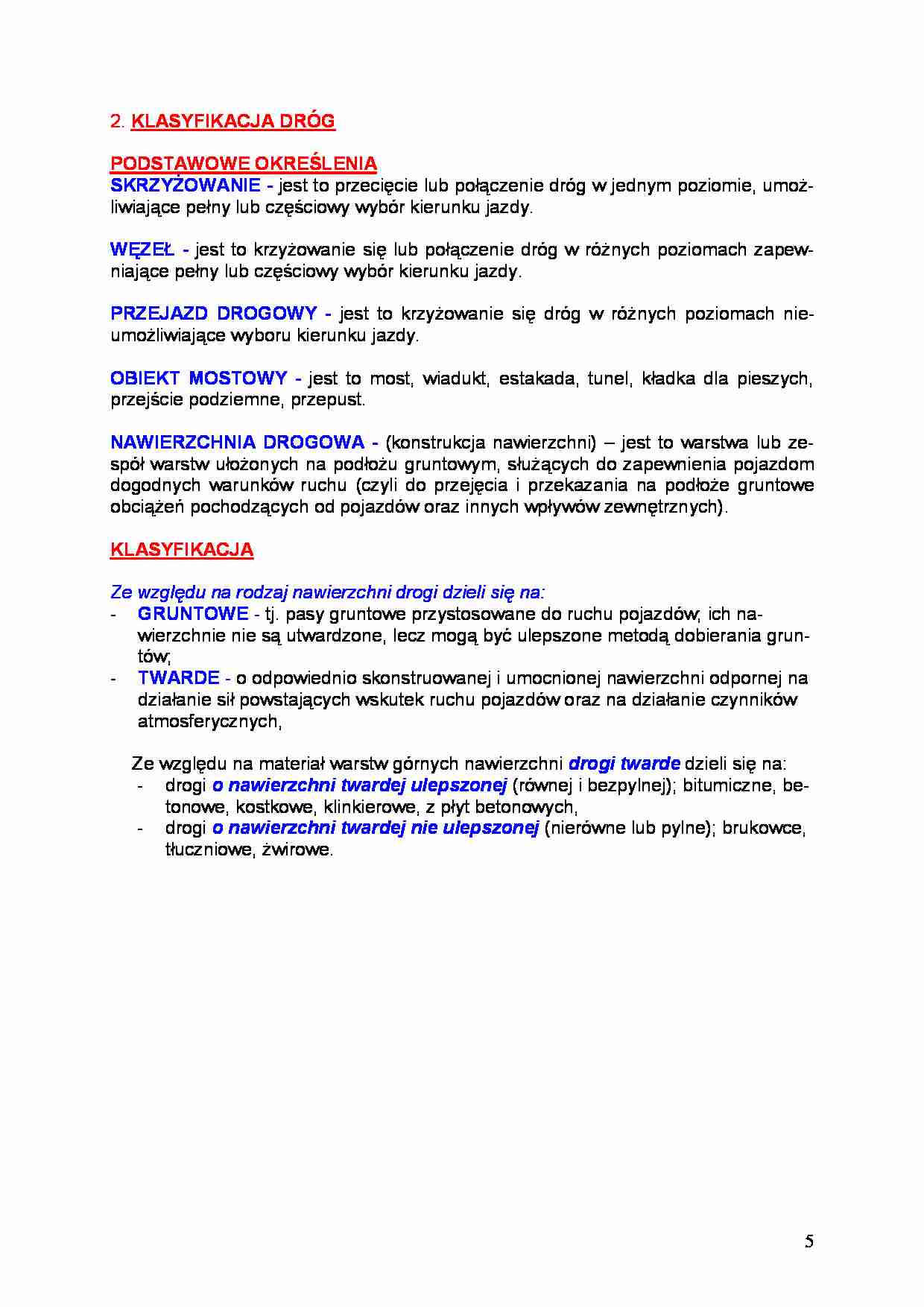 Klasyfikacja dróg-opracowanie - strona 1