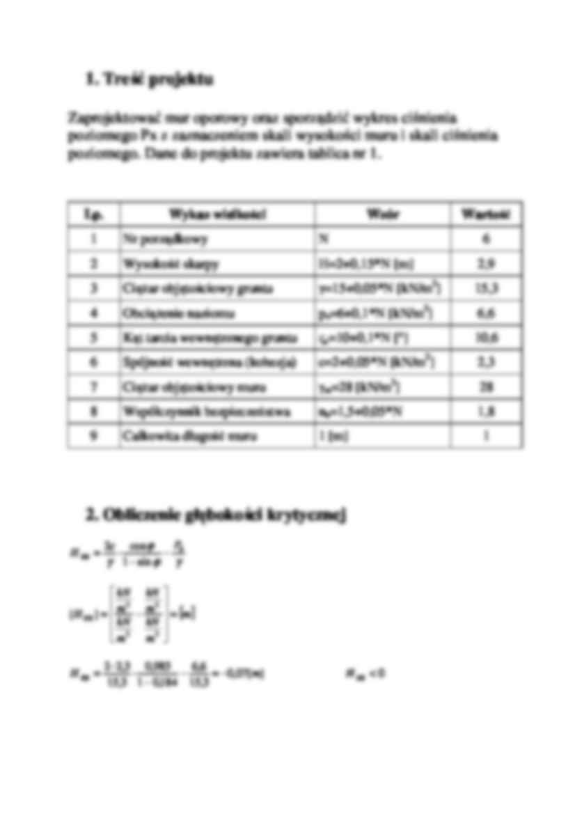 Projekt muru oporowego-opracowanie - strona 2
