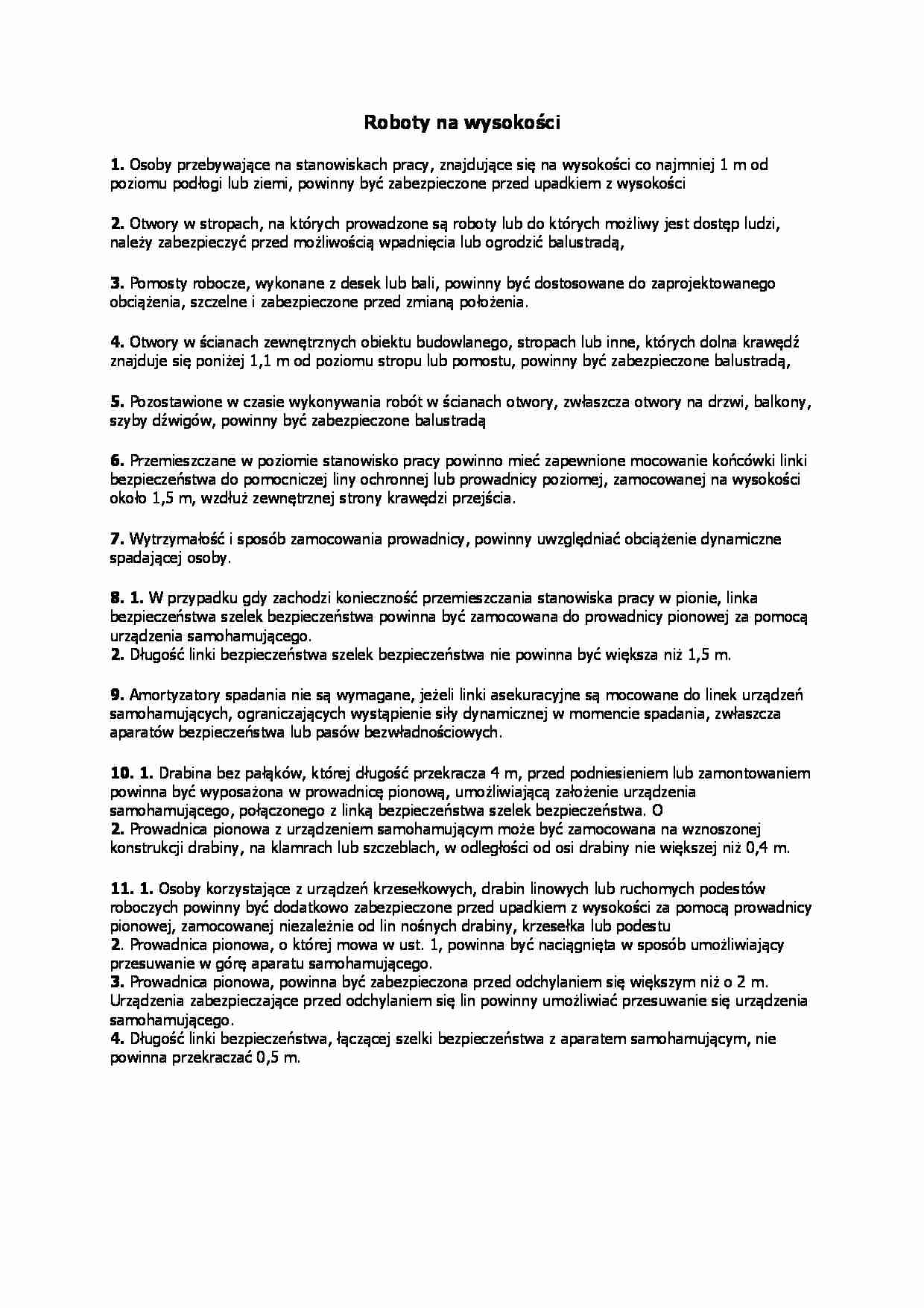 Roboty na wysokści-opracowanie - strona 1