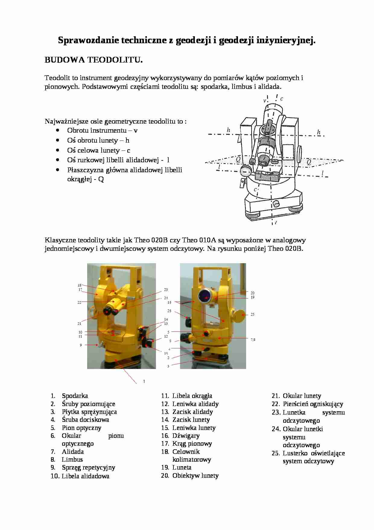 Budowa teodolitu-opracowanie - strona 1