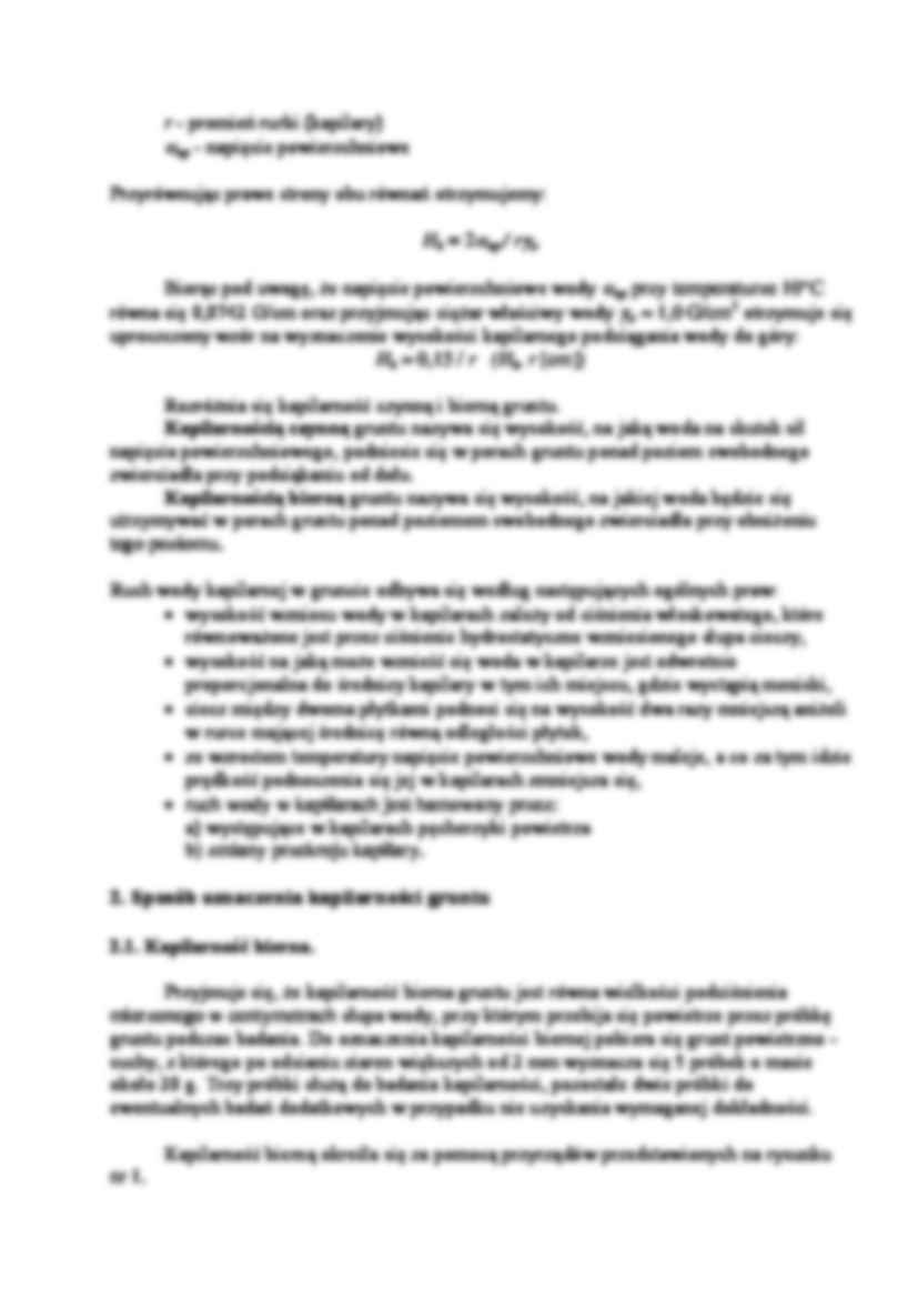 Sposób oznaczenia kapilarności gruntu-opracowanie - strona 2