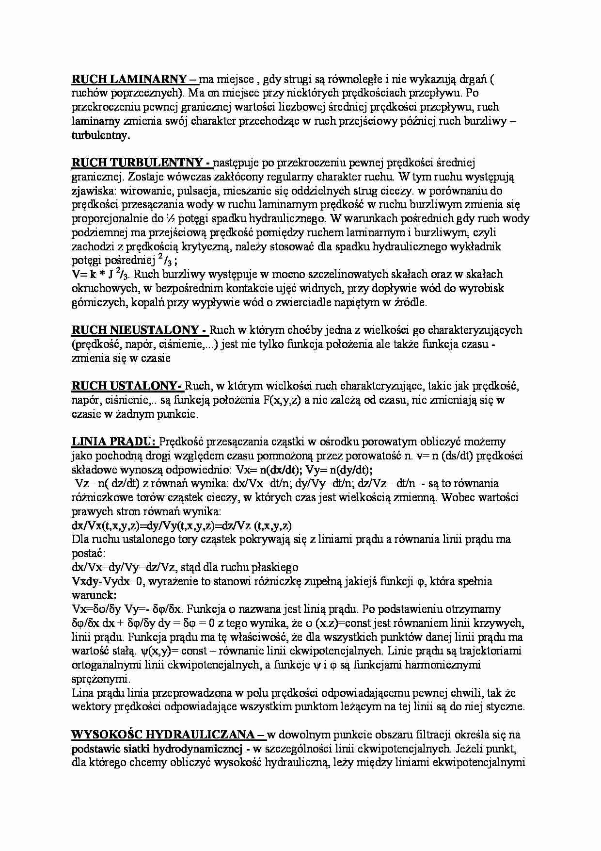 Ruchy cieczy-opracowanie - strona 1