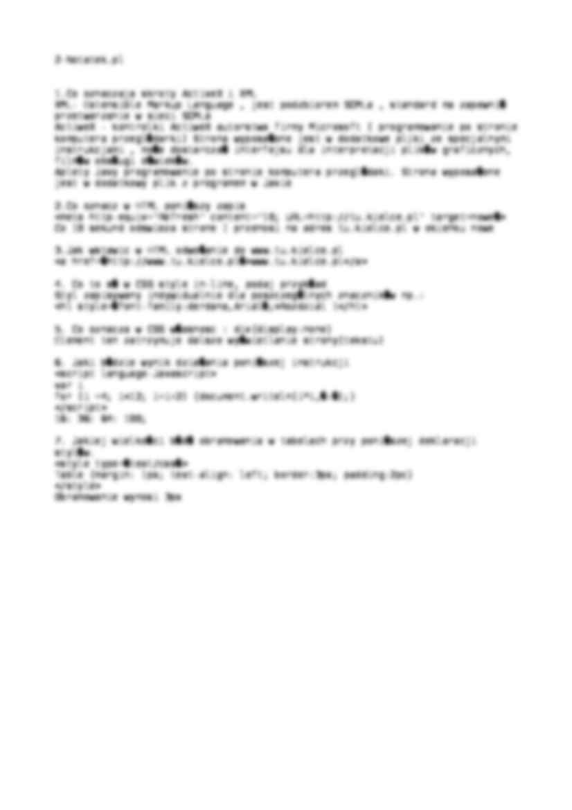 Technologie internetowe-opracowane zagadnienia na egzamin - strona 2