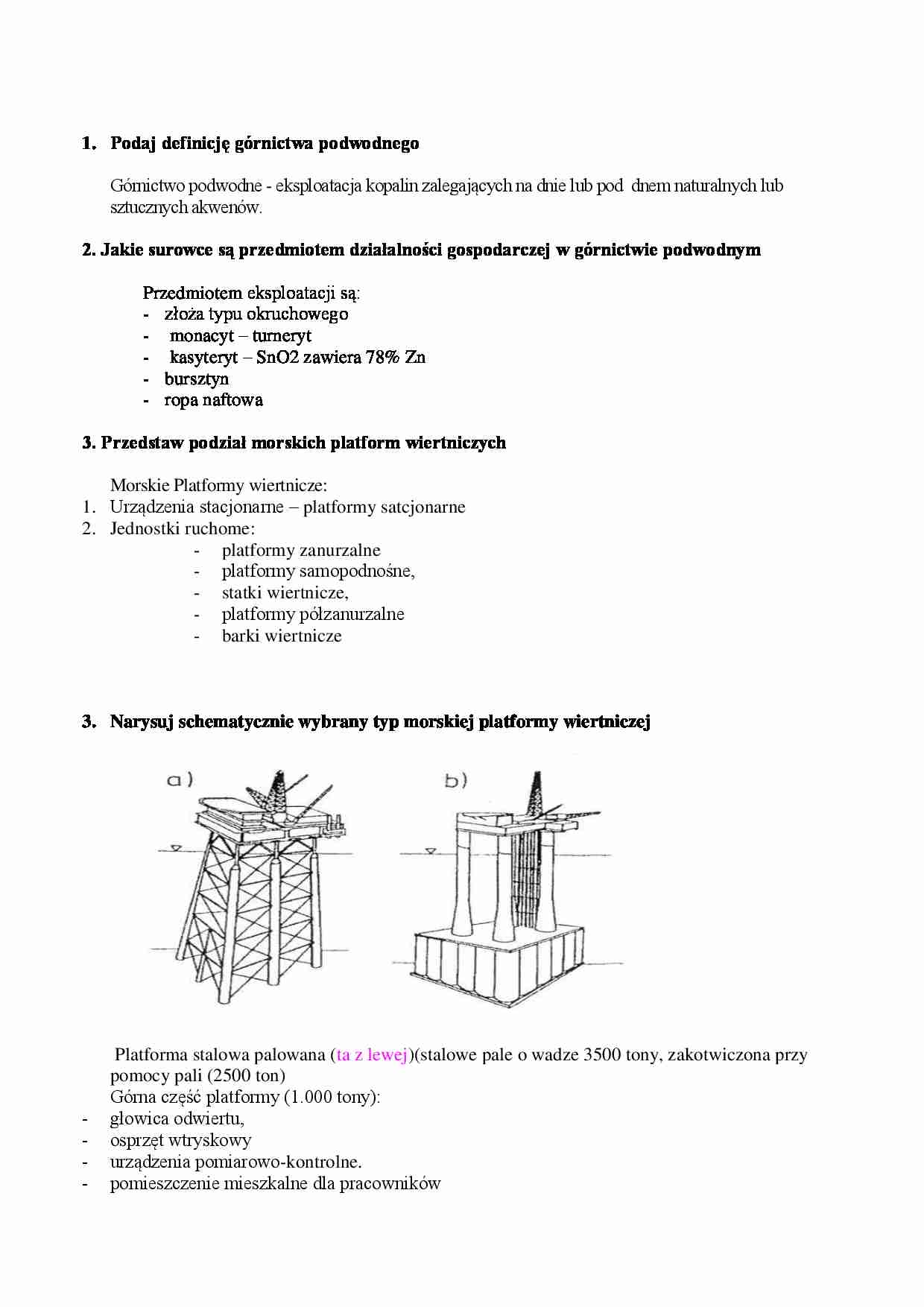 Górnictwo podwodne-opracowanie - strona 1