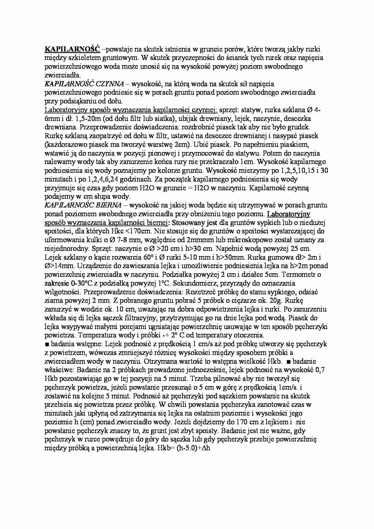 Kapilarność-opracowanie - strona 1