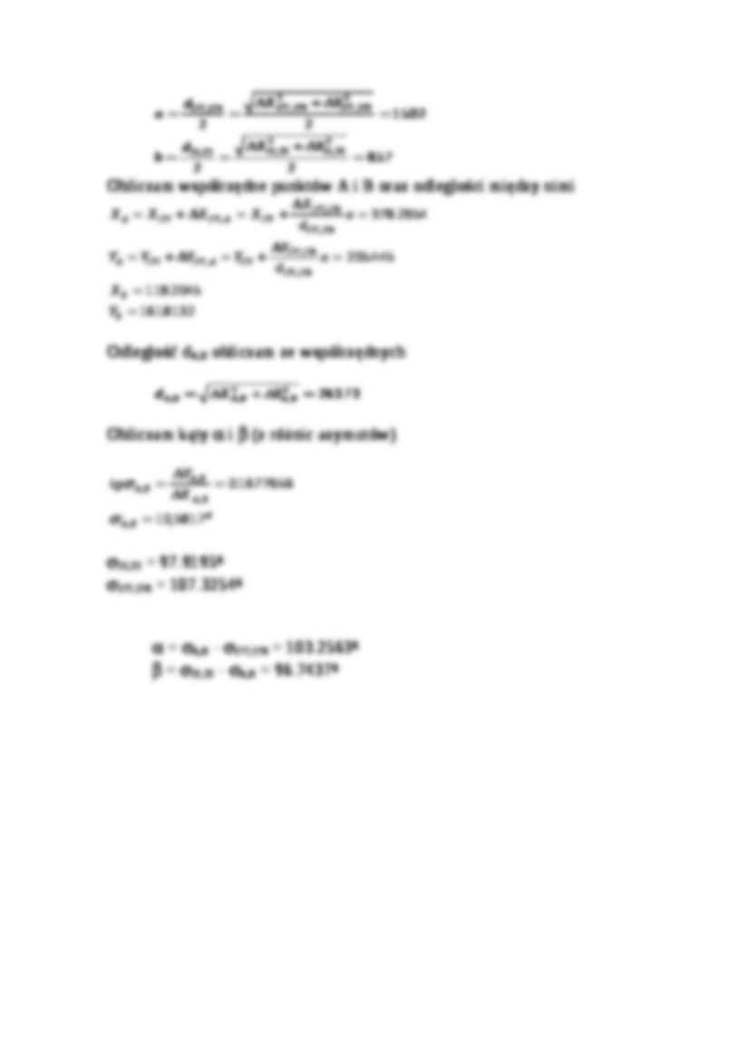 Obliczenie elementów przebitki prostej i po łuku-ćwiczenie - strona 3