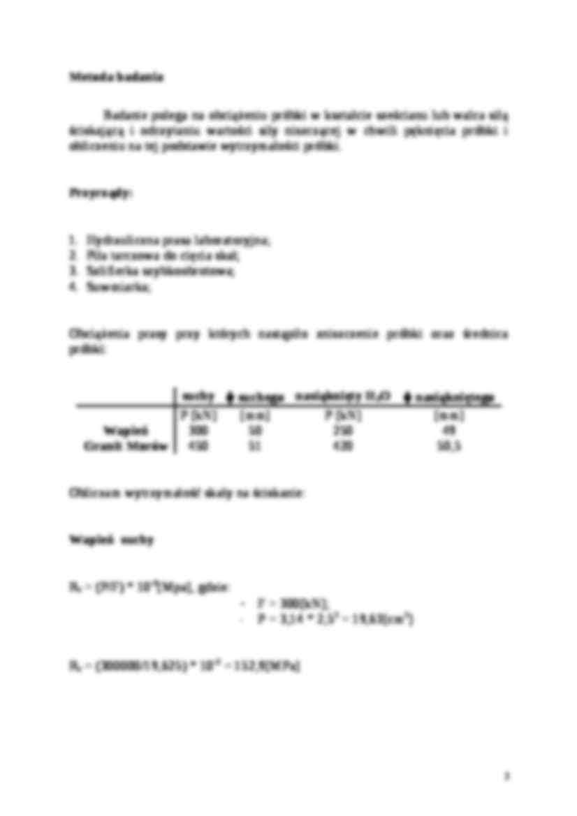 Eksploatacja i obróbka skał-laboratorium - strona 3