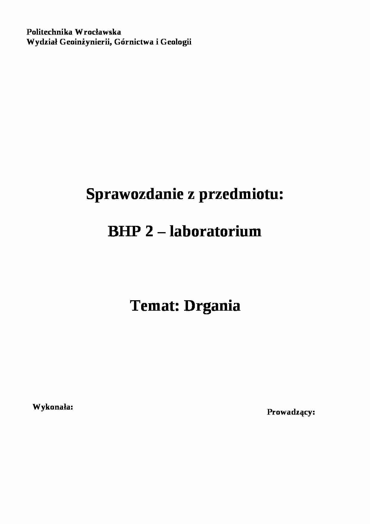 Drgania-opracowanie - strona 1