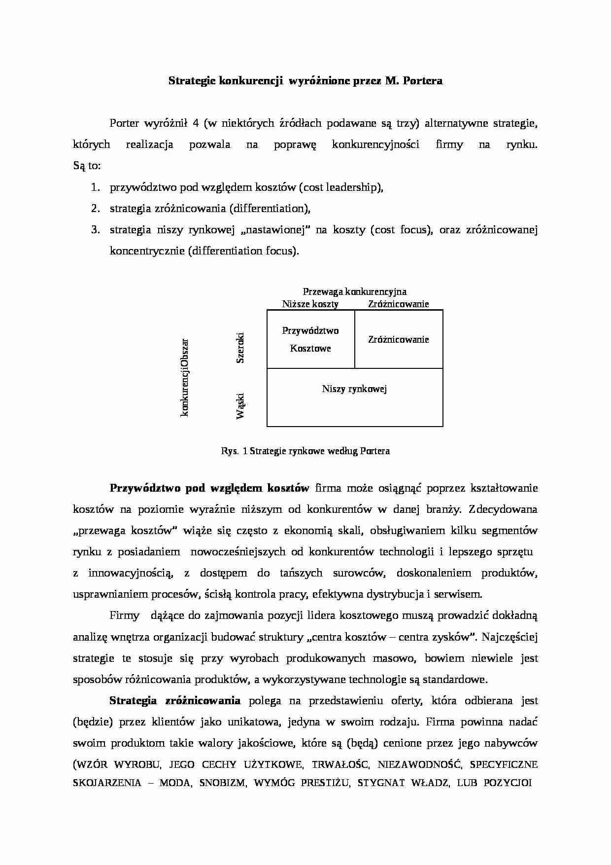 Zarządzanie strategiczne - teoria na ćwiczenia - strona 1