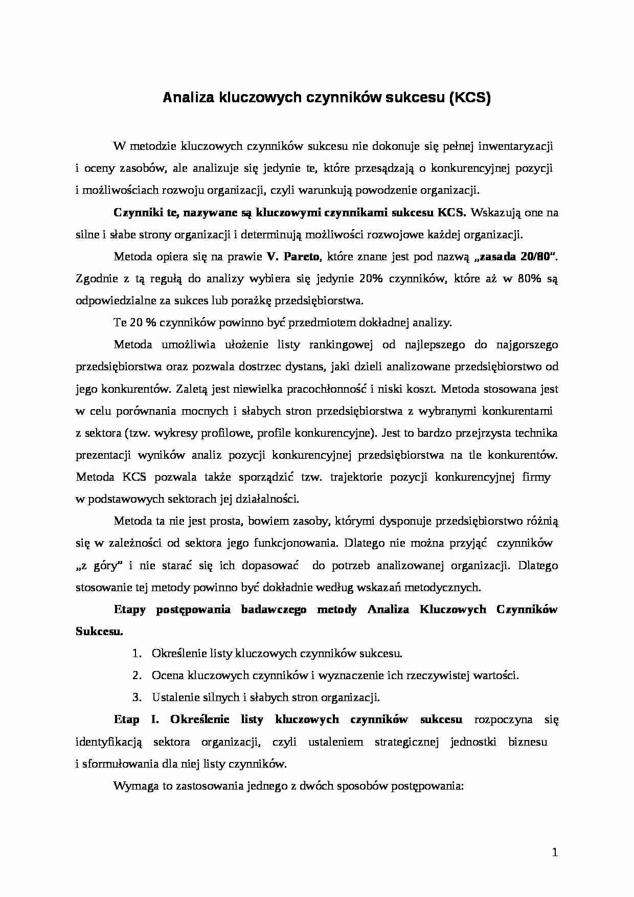 Zarządzanie strategiczne-przepisane wyklady - strona 1