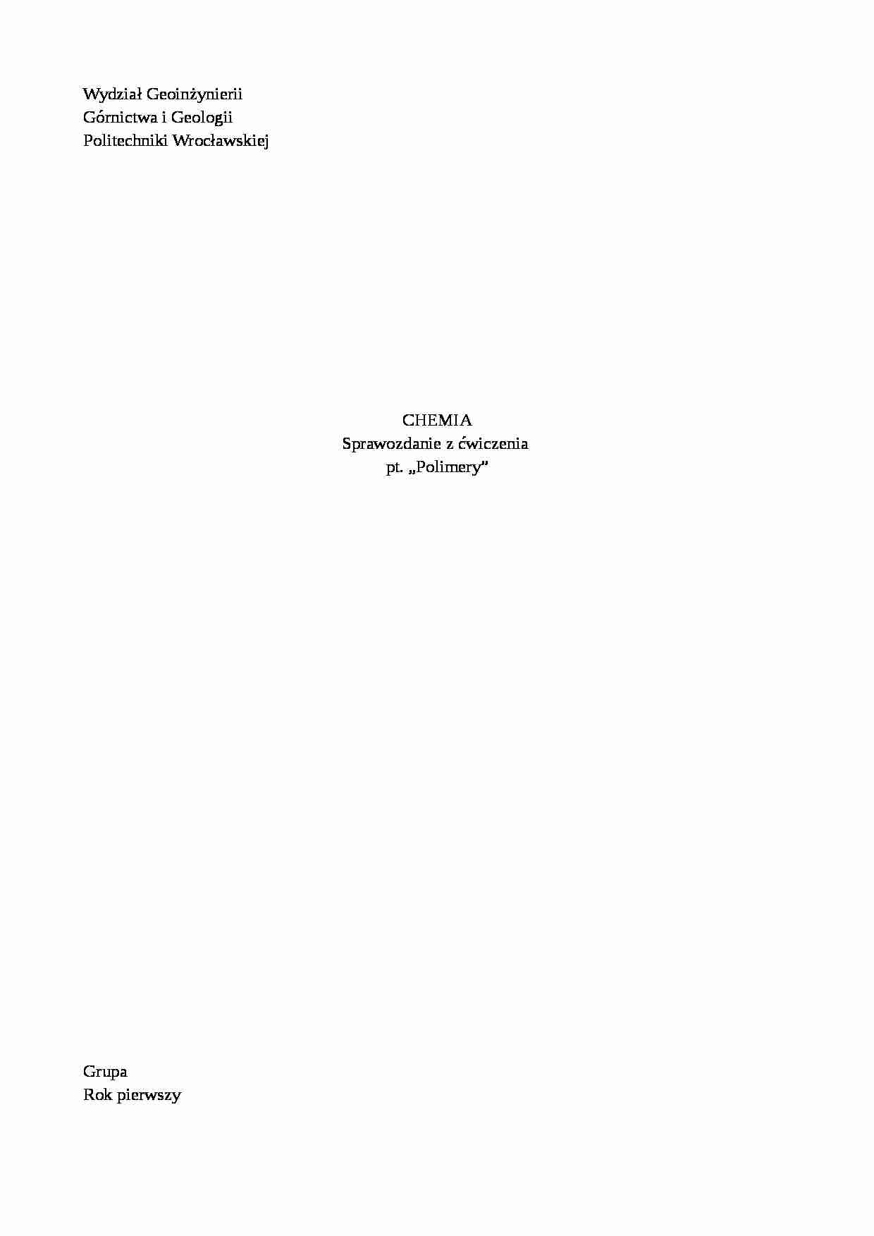 Polimery-opracowanie - Tworzywo epoksydowe  - strona 1