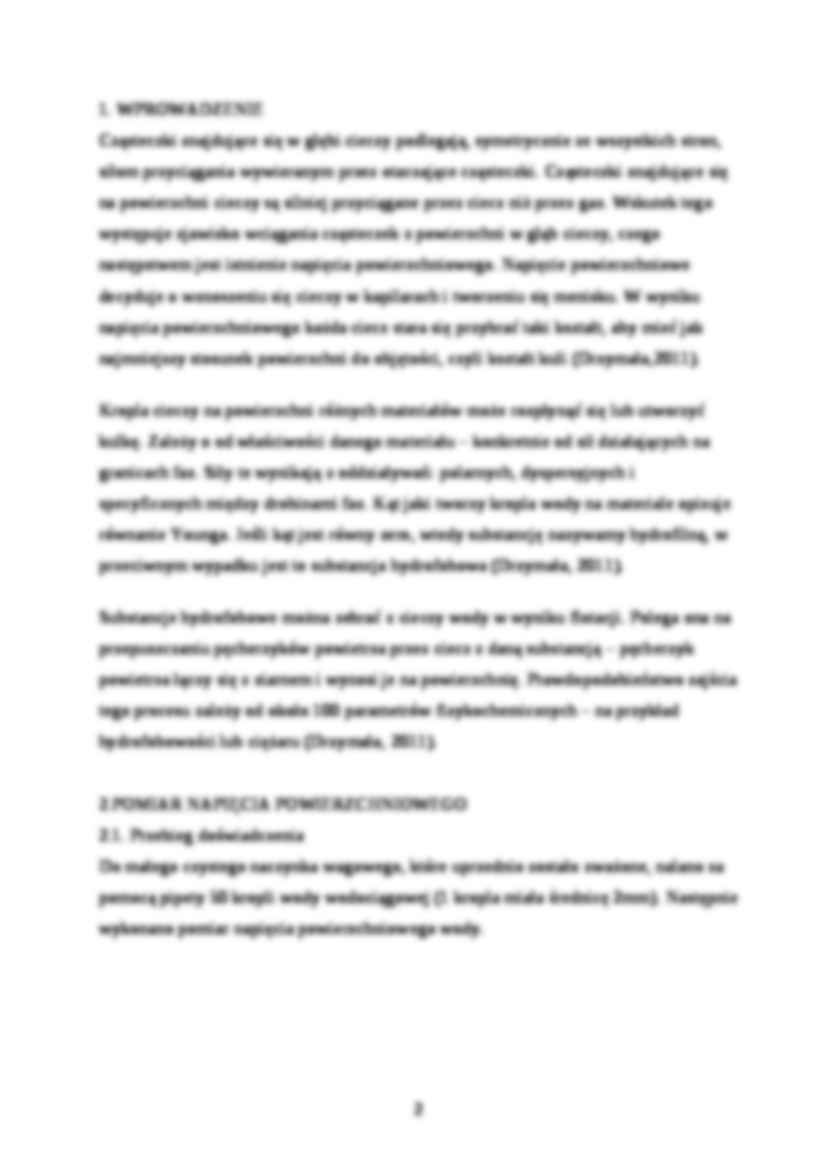 Zjawiska międzyfazowe-sprawozdanie z ćwiczenia - strona 2