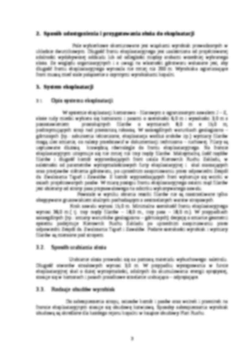 Projekt techniczny oddziału eksploatacyjnego G II pole K 30-opracowanie - strona 3