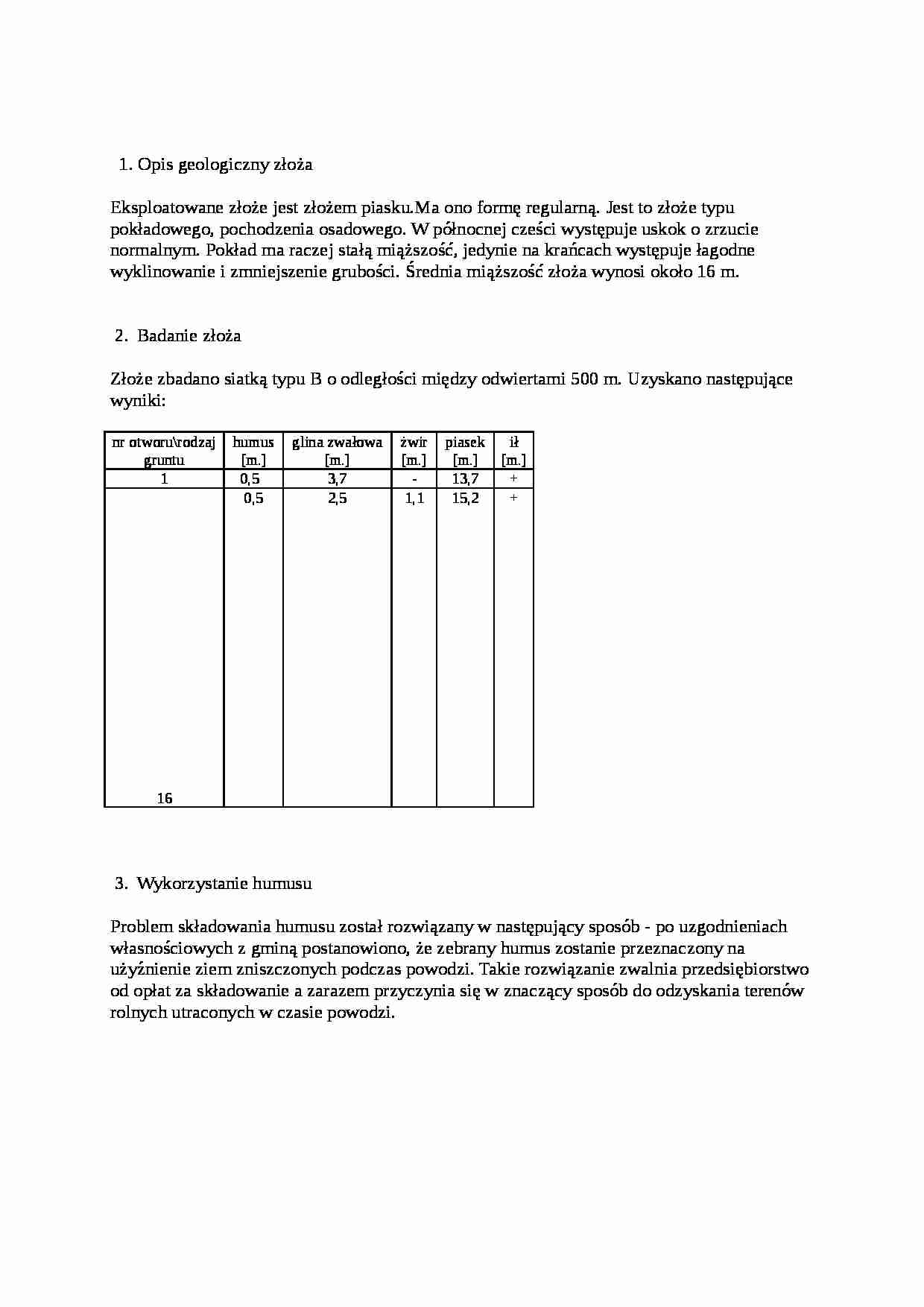 Złoże piasku-opracowanie - strona 1