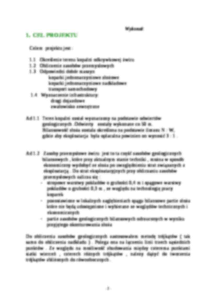 Projekt kopalni odkrywkowej żwiru-opracowanie - strona 2