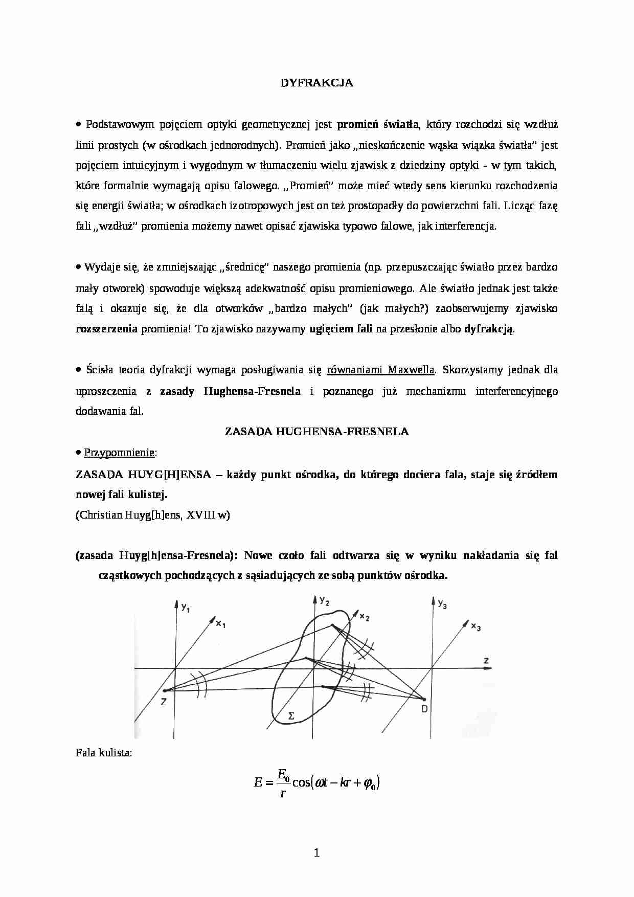 Dyfrakcja-opracowanie - strona 1