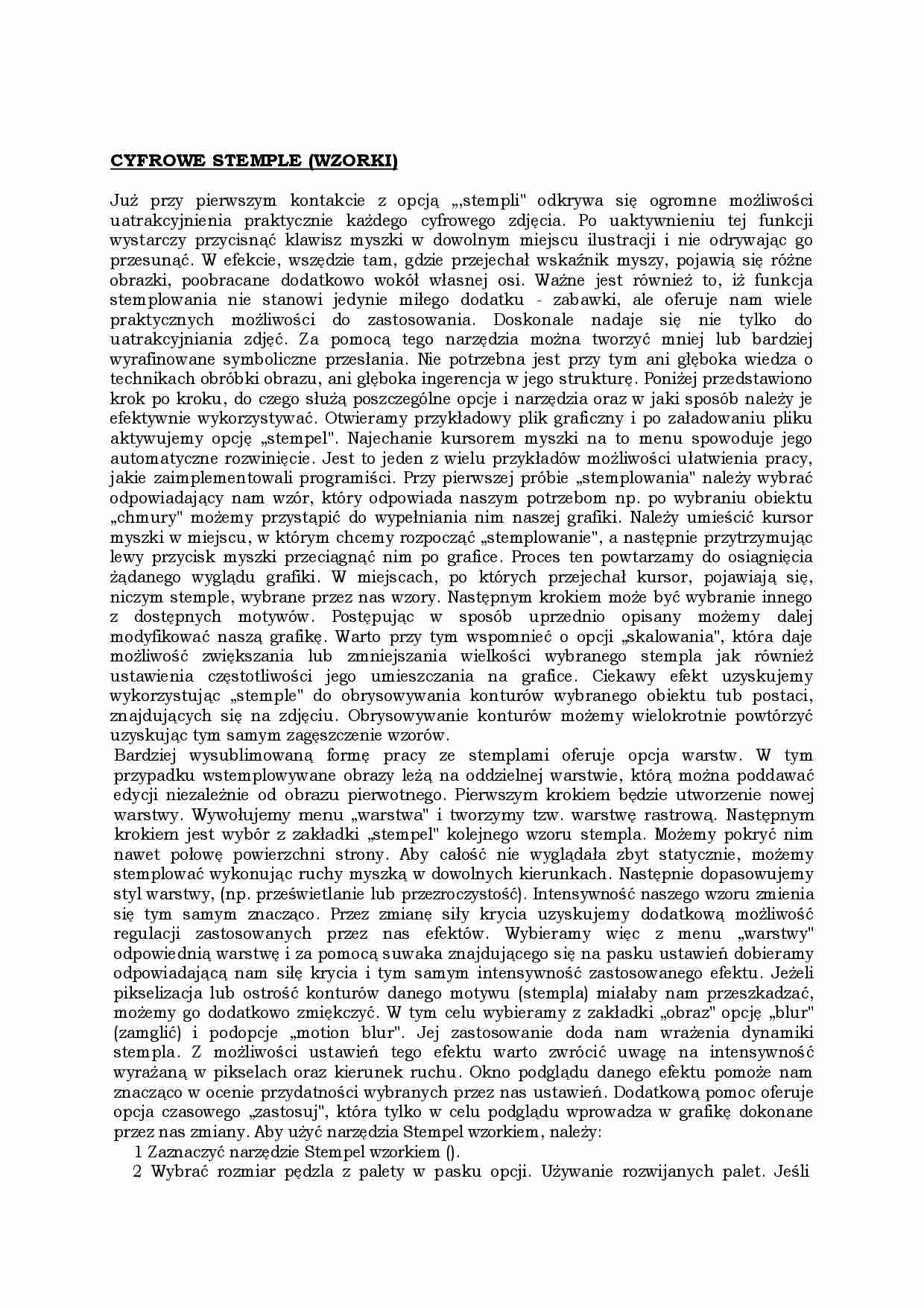 Cyfrowe stemple-opracowanie - strona 1