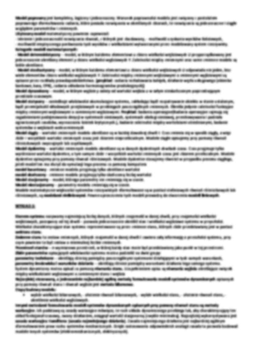 Modelowanie i symulacja systemów-notatki z wykładów - strona 2