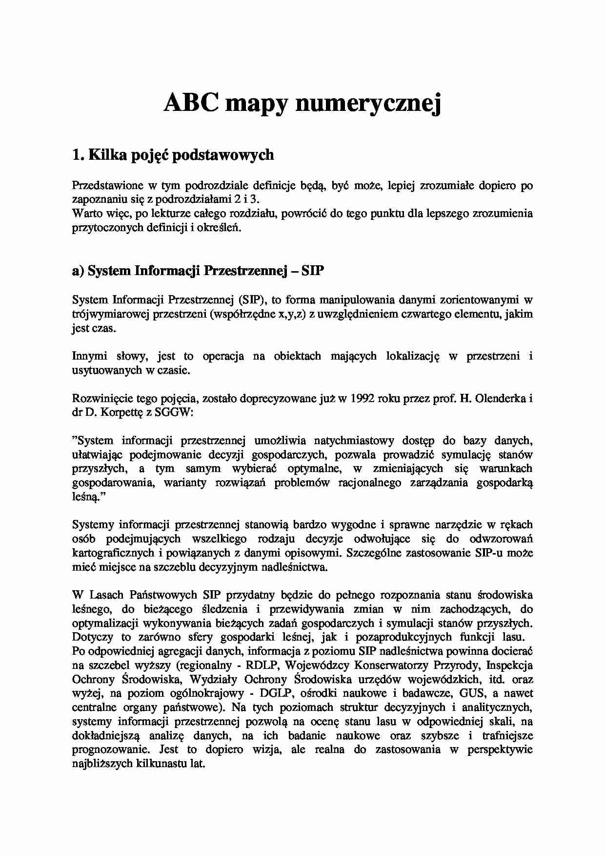 ABC mapy numerycznej-opracowanie - strona 1