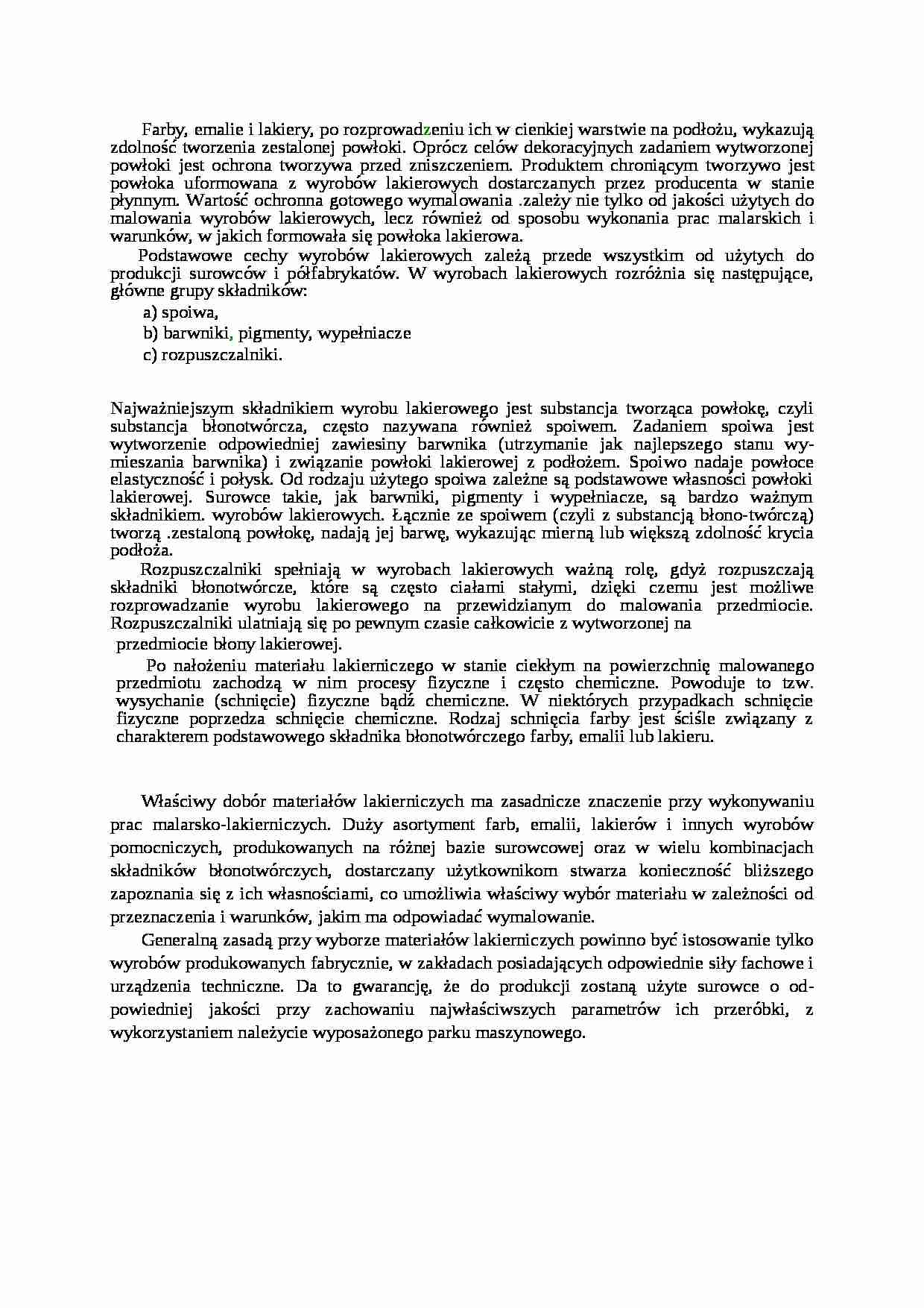 Wyroby lakierowe-opracowanie - strona 1