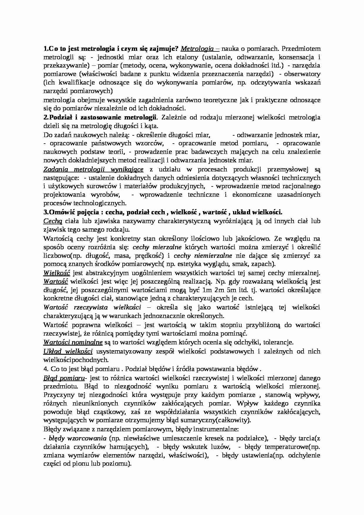 Metrologia-wykłady. - strona 1
