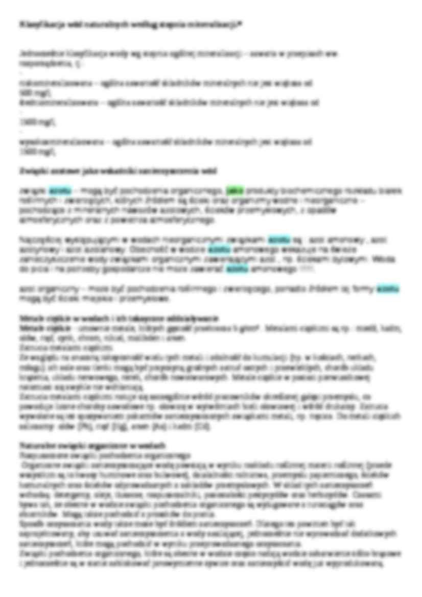 Chemia wody-opracowanie na egzamin - strona 3