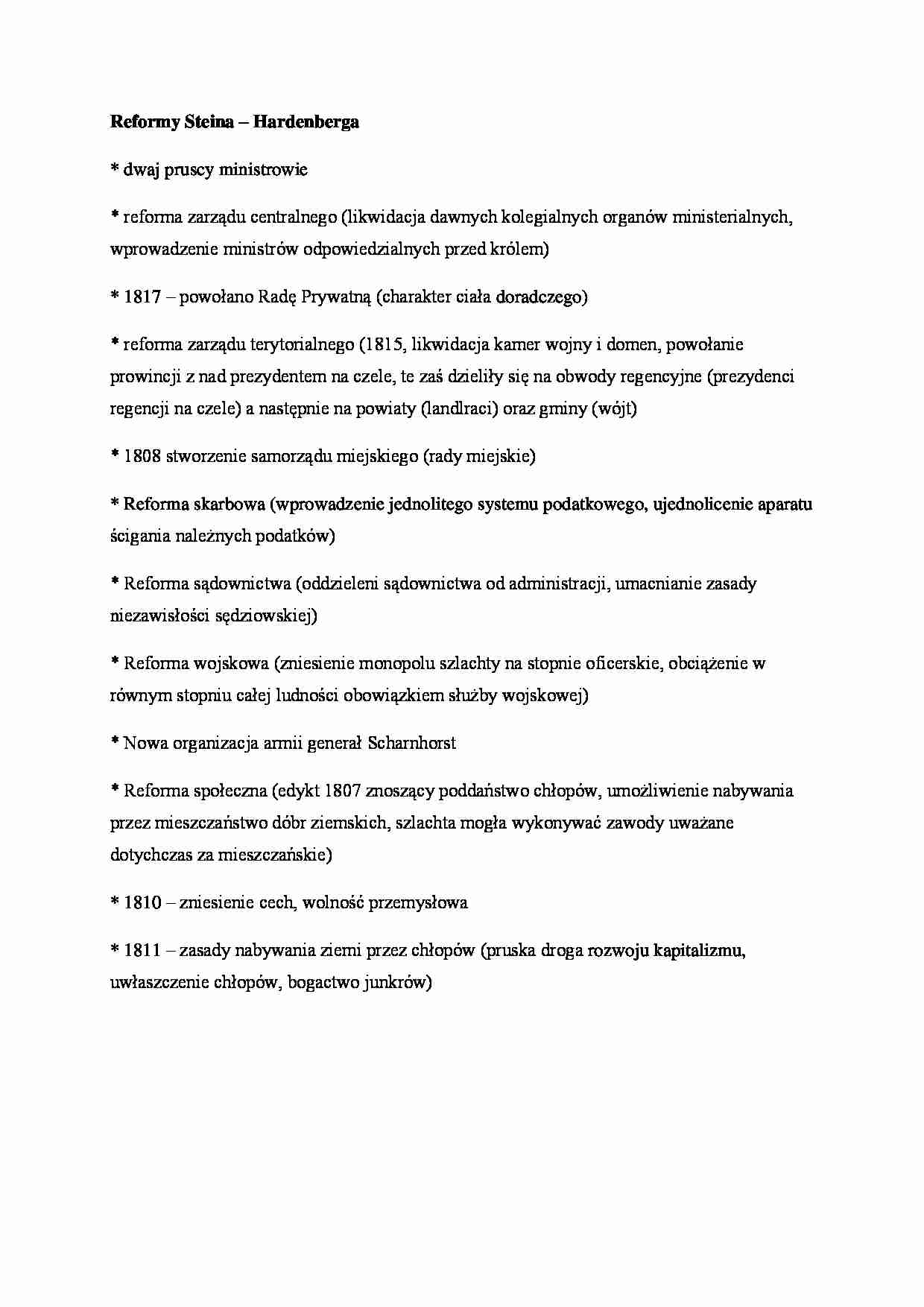 Reformy Steina _ Hardenberga - strona 1