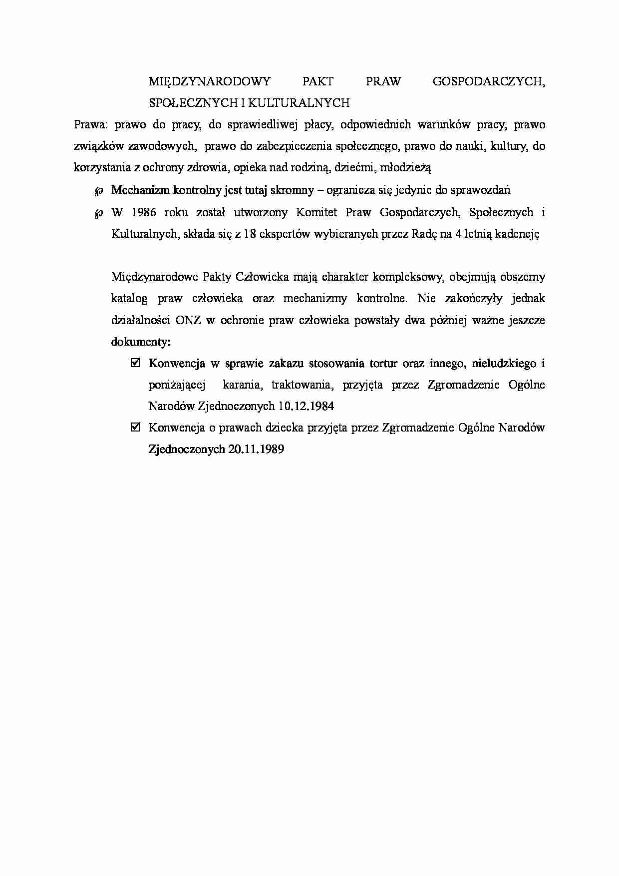 Międzynarodowy pakt praw gospodarczych  - strona 1