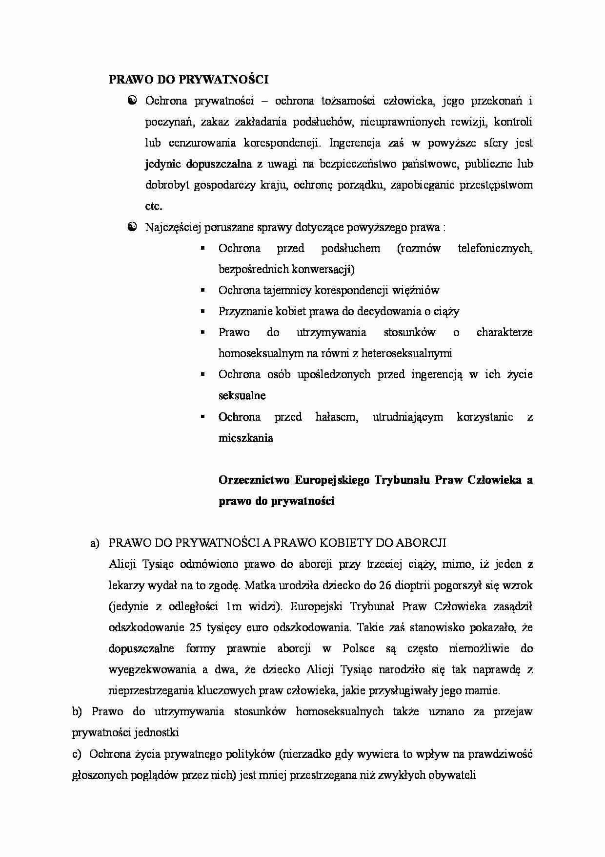 Prawo do prywatności - strona 1