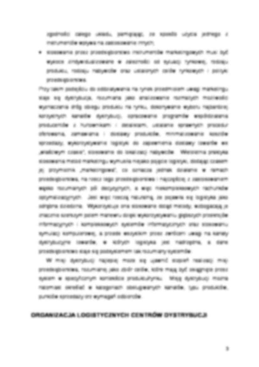 Logistyka dystrybucji - Marketing logistyczny - strona 3