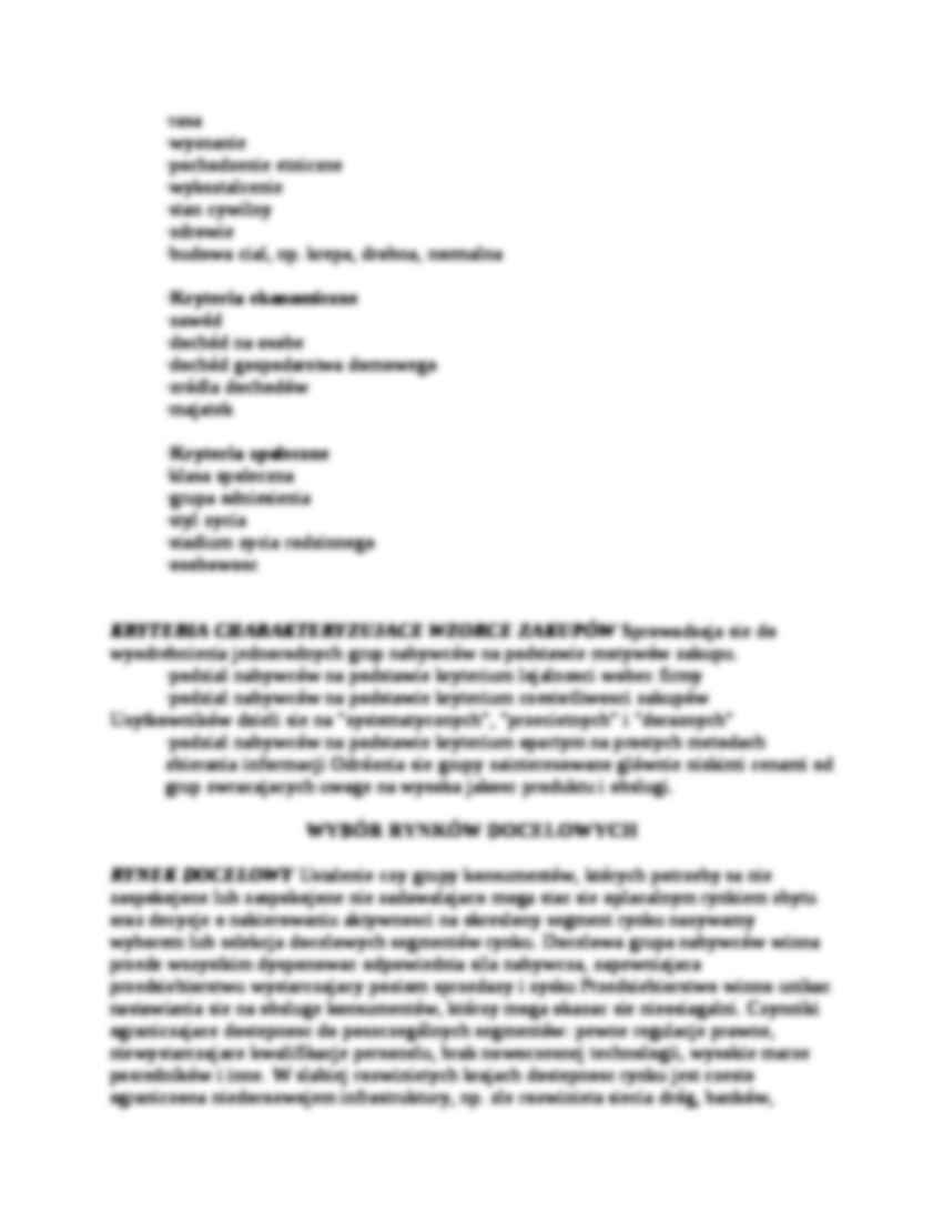 Segmentacja rynku - Rynek docelowy - strona 2