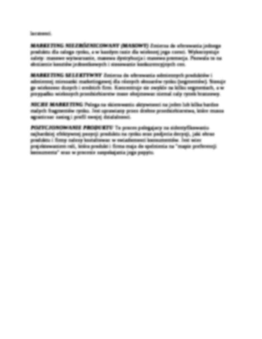 Segmentacja rynku - Rynek docelowy - strona 3