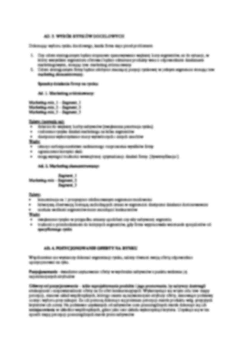 SEGMENTACJA RYNKU I WYBÓR RYNKU DOCELOWEGO - strona 3