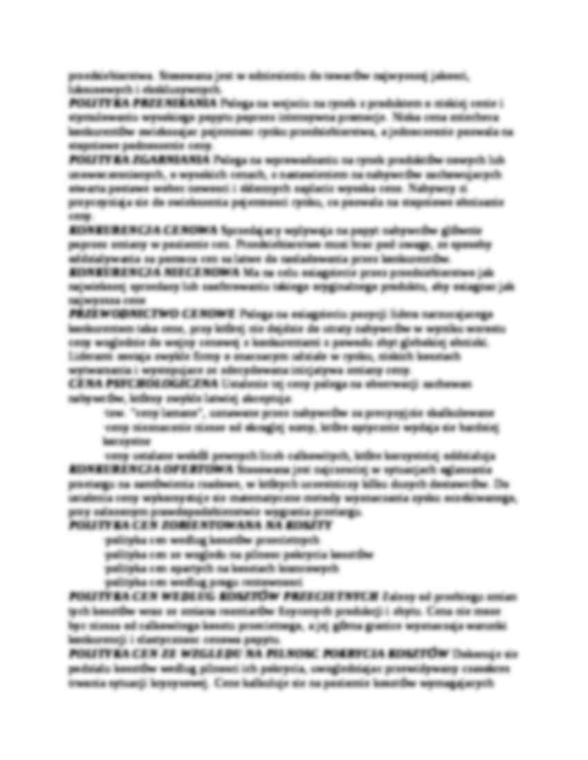 Marketing - RODZAJE CEN - strona 2