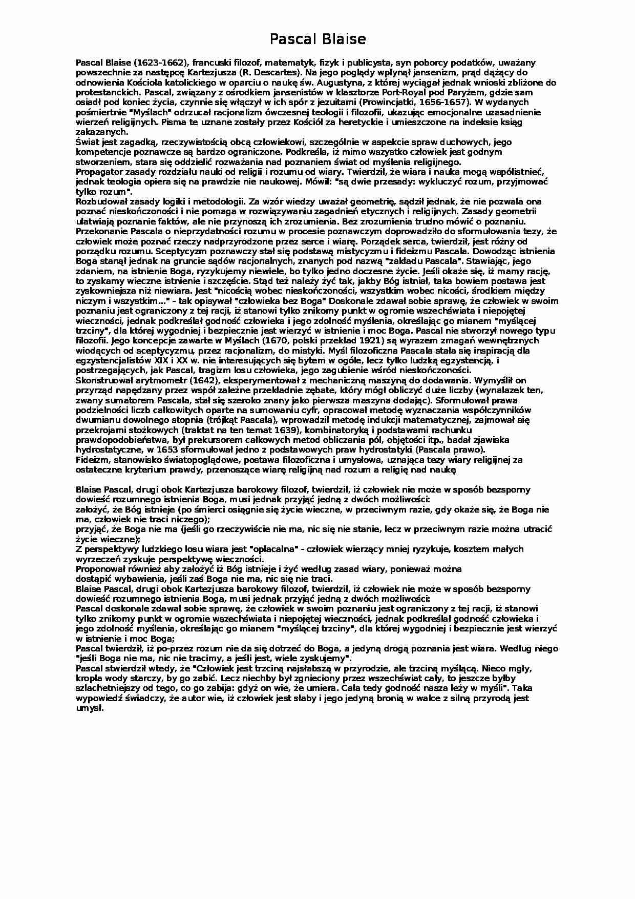 Pascal Blaise - strona 1