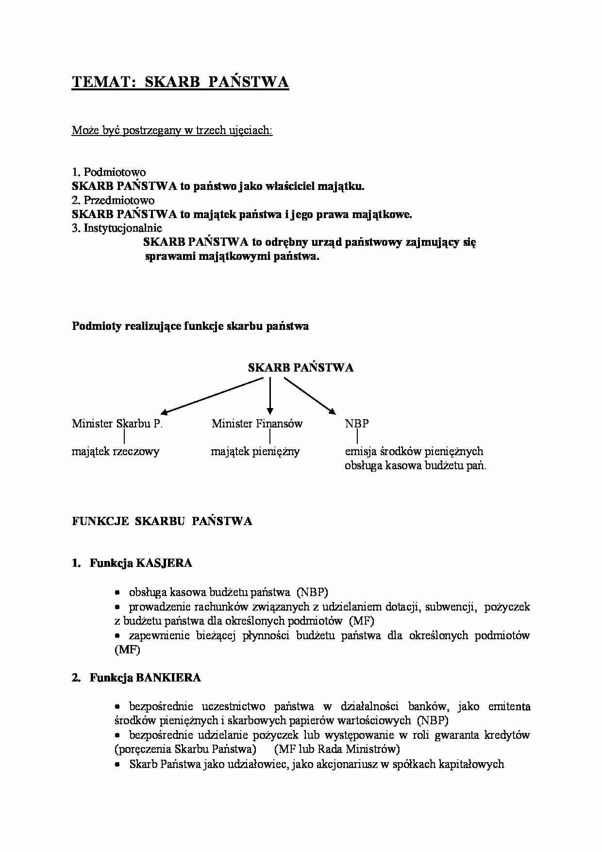 SKARB PAŃSTWA. GENEZA INSTYTUCJI BUDŻETU - strona 1