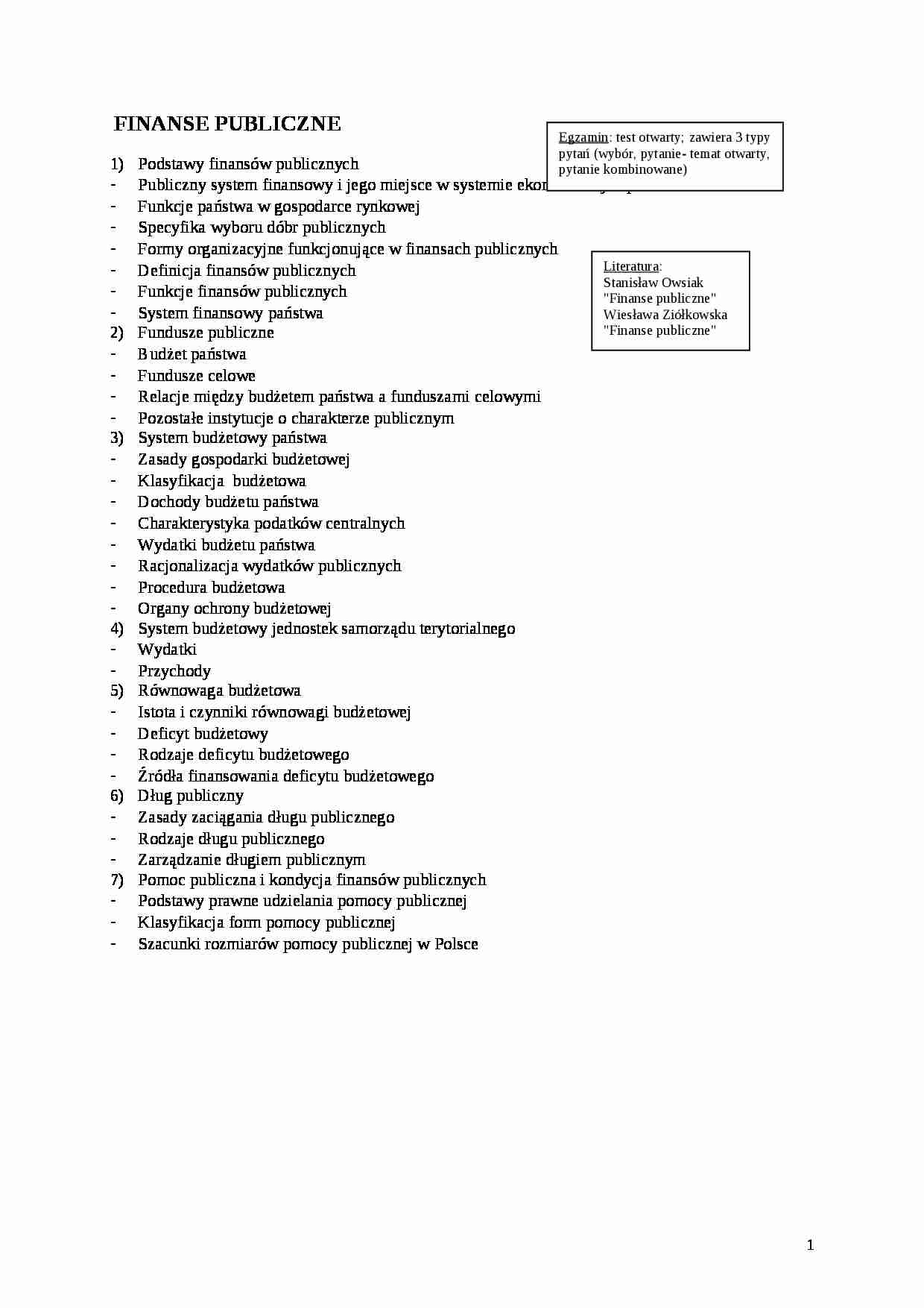 Finanse publiczne - wykłady (całość) - strona 1