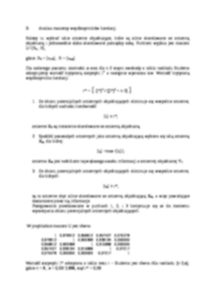 Analiza macierzy współczynników korelacji - strona 2