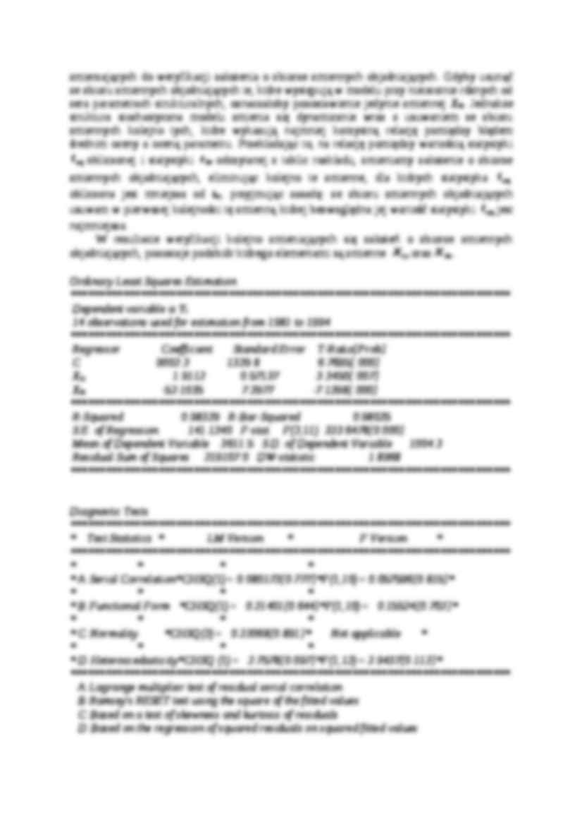 Weryfikacja modelu ekonometrycznego - strona 3