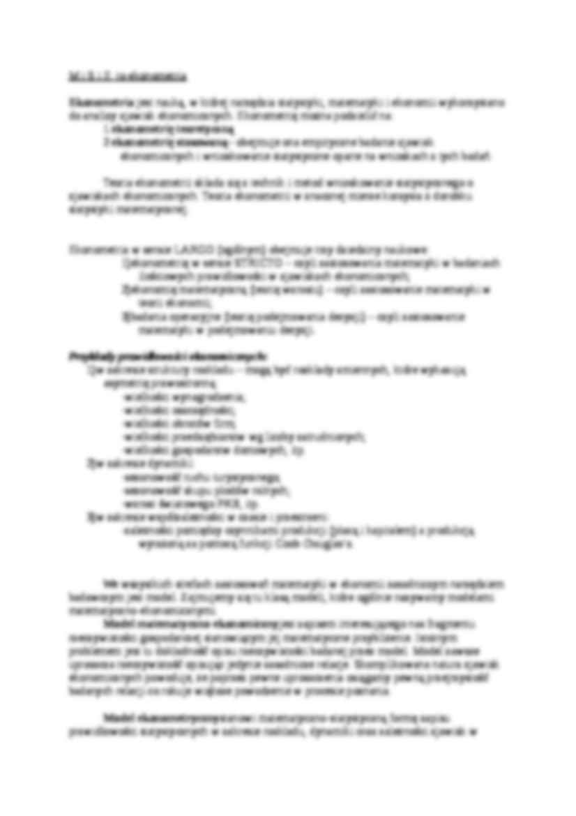 Zakres badań ekonometrii - strona 2