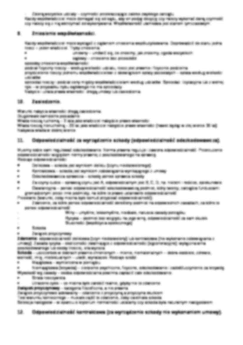 Prawo cywilne: zdolności prawne, zawarcie umowy - strona 3