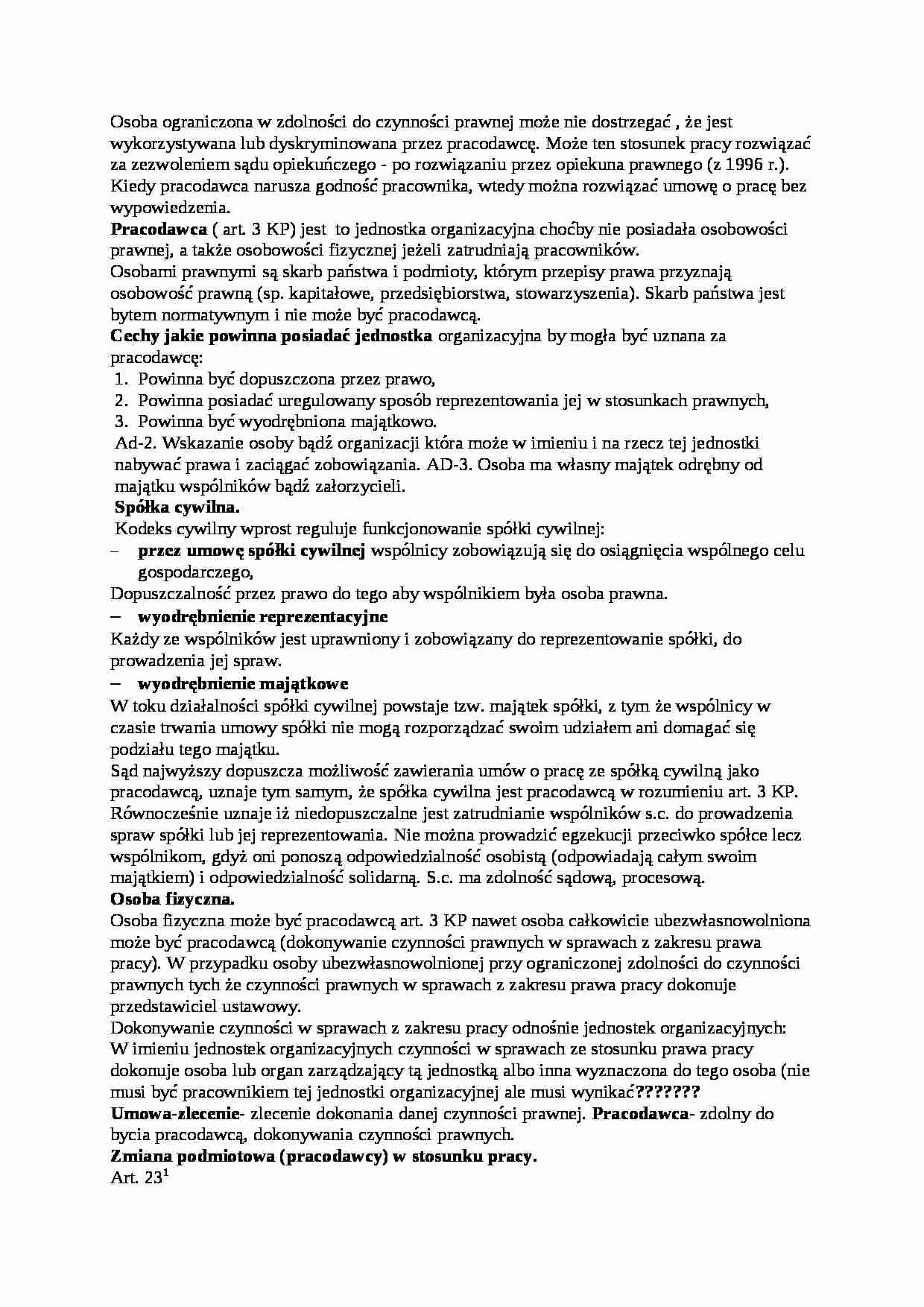 Umowa o pracę - strona 1
