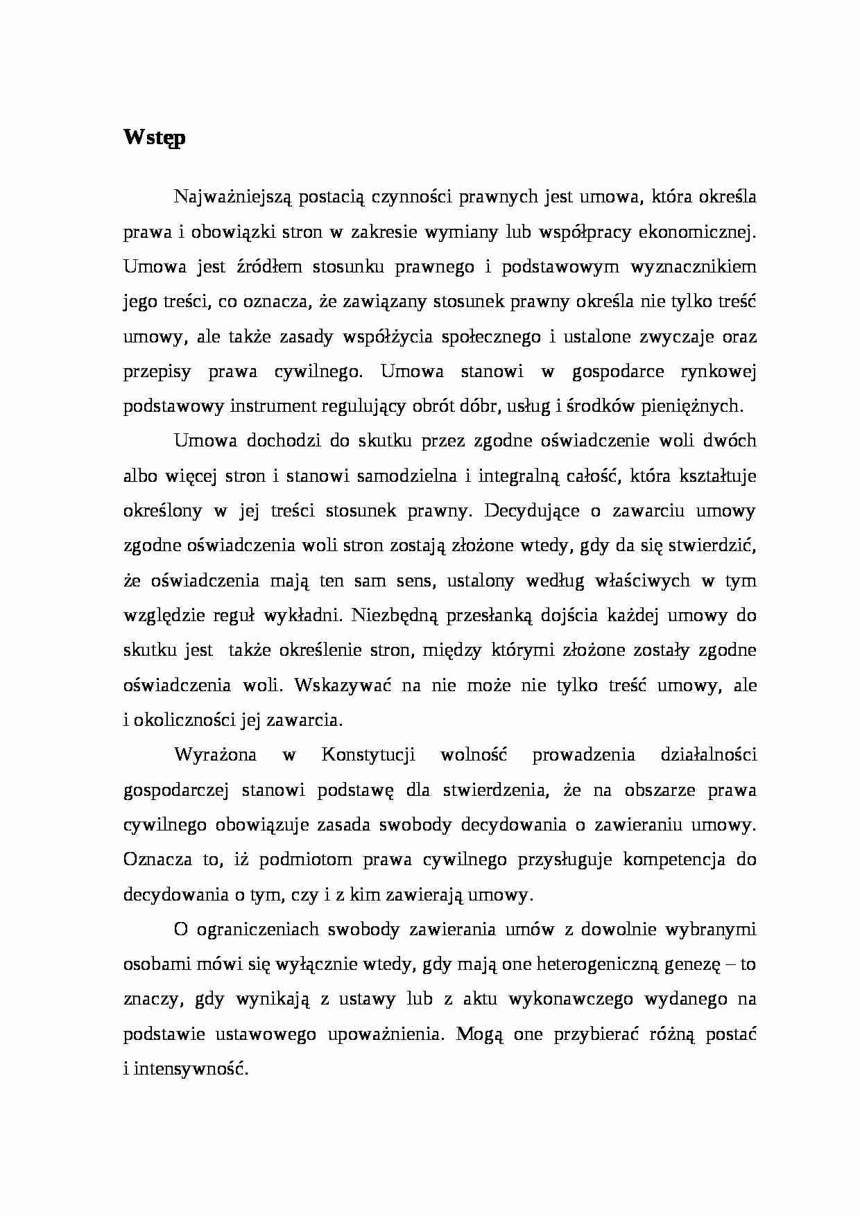 Umowy - strona 1