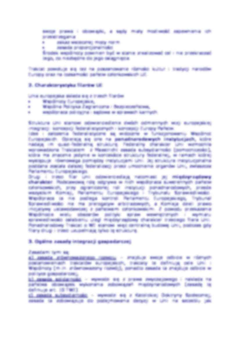 Wspólne wartości Unii Europejskiej. Charakterystyka filarów UE - strona 2