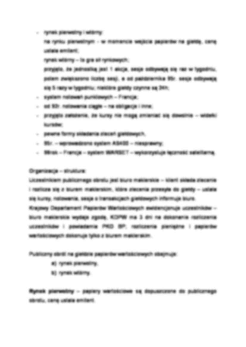 Organizacja polskiego rynku kapitałowego - strona 2