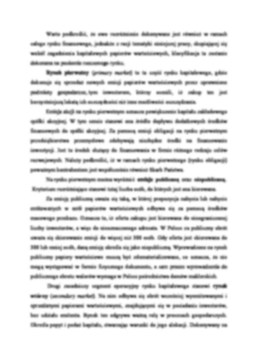 Rynek kapitałowy i jego segmenty - strona 3