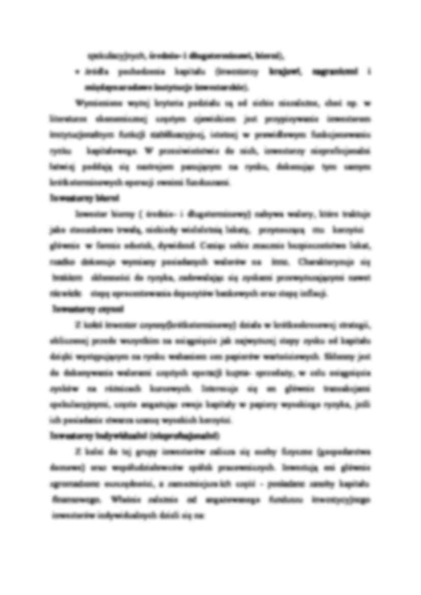 Główni uczestnicy rynku kapitałowego - strona 2